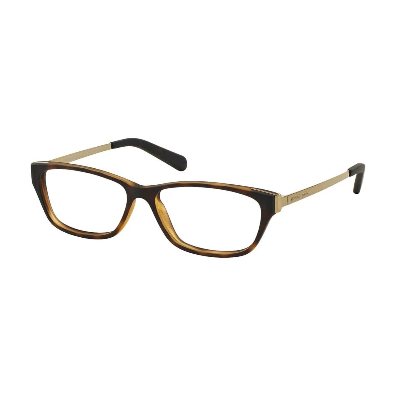 Michael Kors MK 8009-3021 Paramaribo Tortoise Rectangular Women's Acetate Eyeglasses showcasing a stylish tortoise frame and rectangular lenses.