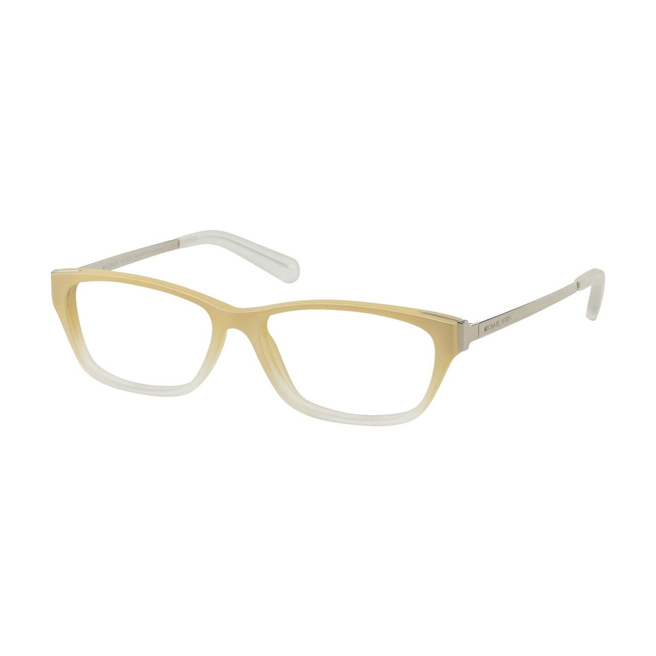 Michael Kors MK 8009-3038 Paramaribo Oak Crystal Rectangular Women's Acetate Eyeglasses showcasing elegant design and stylish frame.