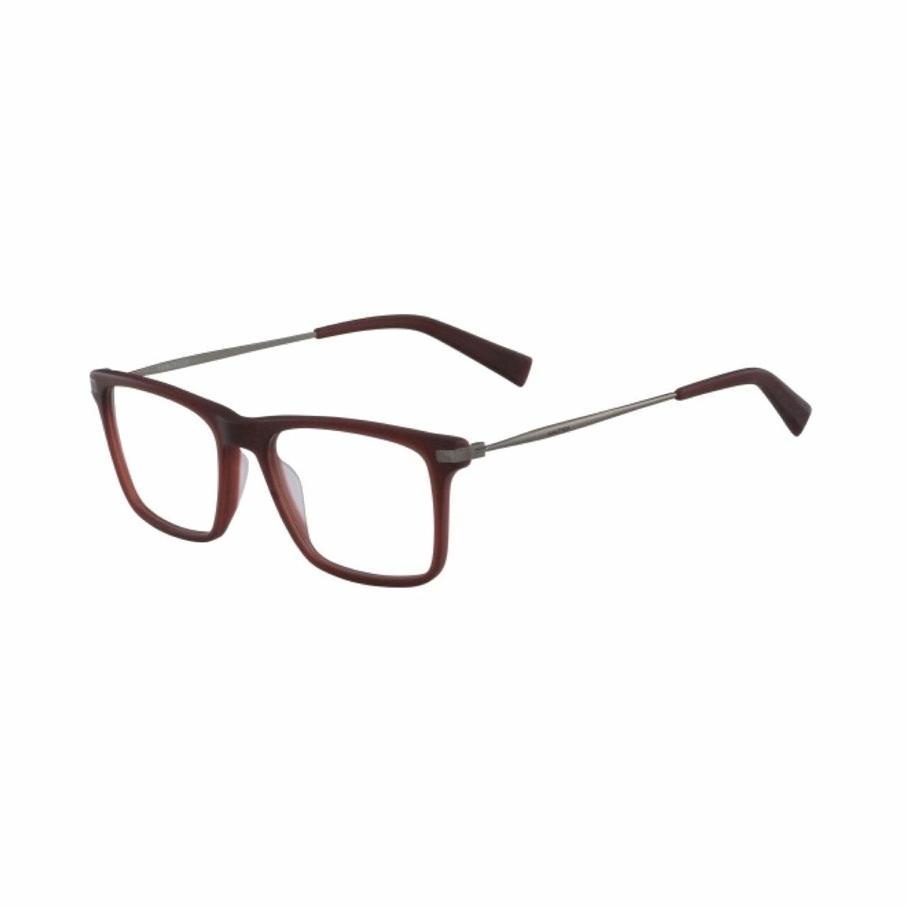 Nautica N8134-223 Matte Brick Square Men's Plastic Eyeglasses showcasing a stylish matte brick frame and square shape.