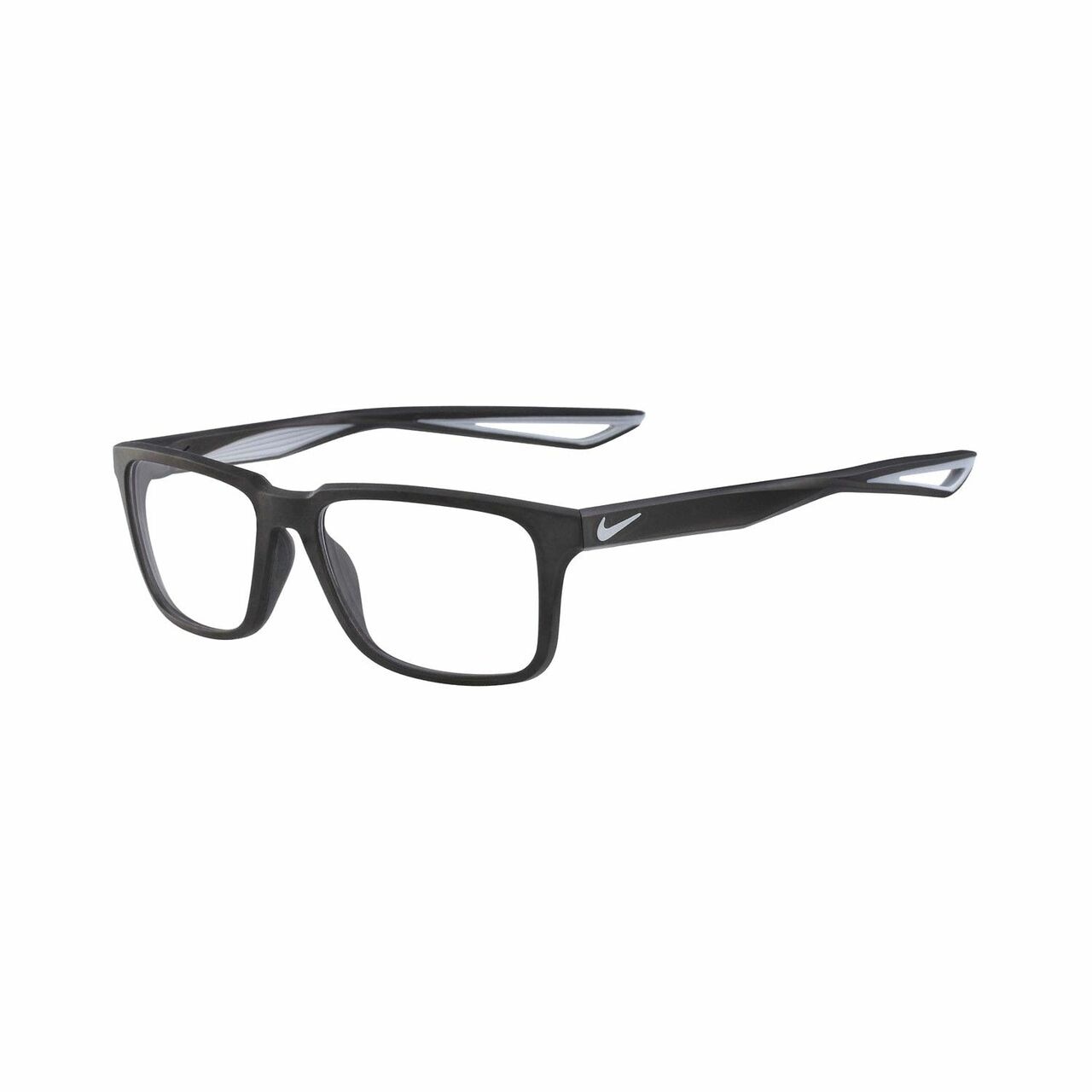 Nike 4279-004 Black Square Men's Plastic Eyeglasses with a sleek design and lightweight frame.