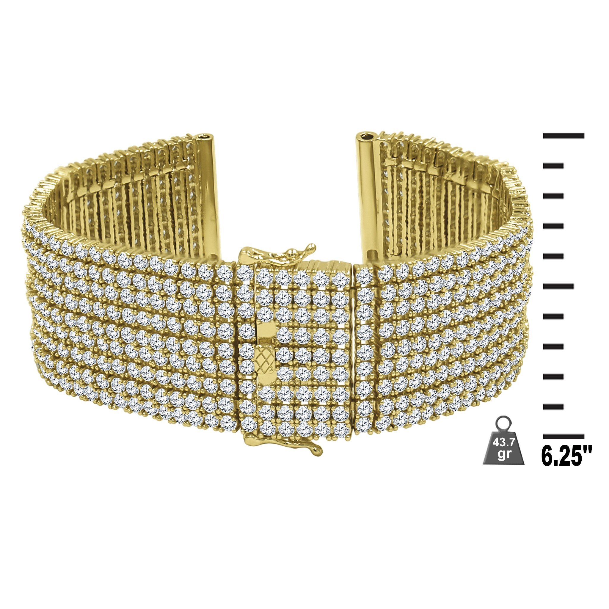 Nine Row 1.5mm Cubic Zirconia CZ Watch Band in five colors, showcasing sparkling stones and elegant design.