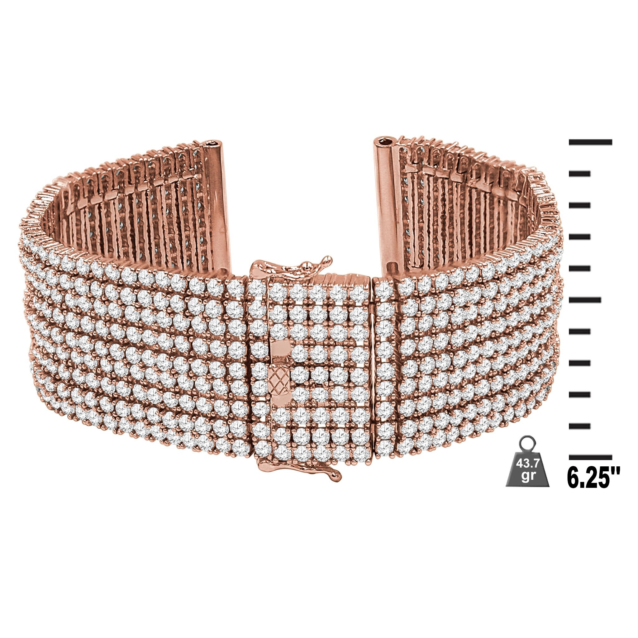 Nine Row 1.5mm Cubic Zirconia CZ Watch Band in five colors, showcasing sparkling stones and elegant design.