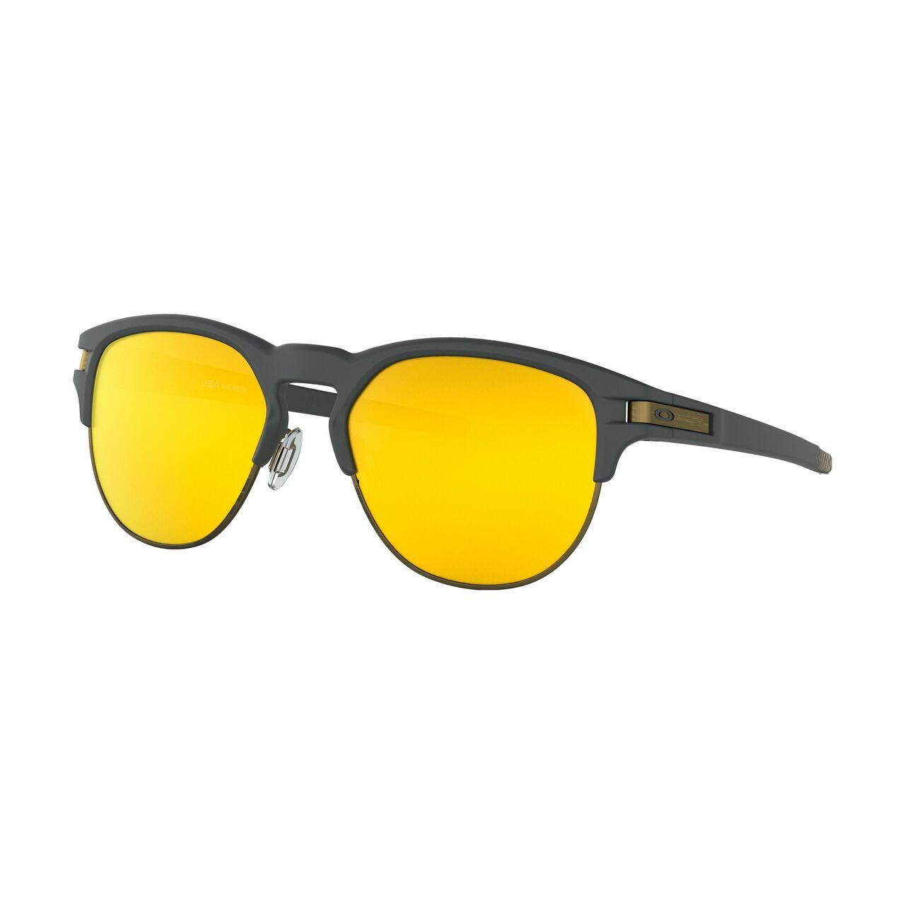 Oakley OO9394-1055 Latch Key L Metro sunglasses in Matte Carbon with 24k Iridium lenses, showcasing a stylish round design.