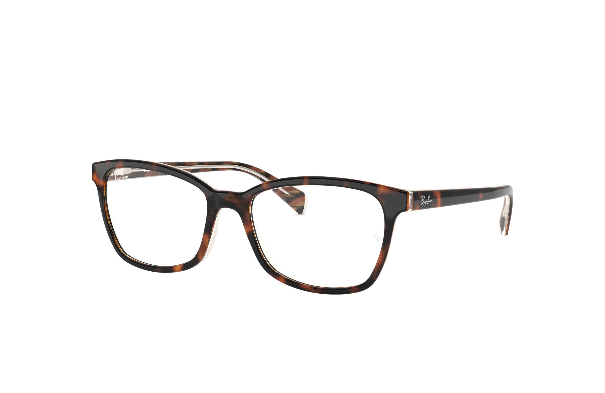 Ray-Ban RB5362-5913 unisex optical eyeglasses in gloss tortoise with butterfly shape, showcasing stylish acetate frame.
