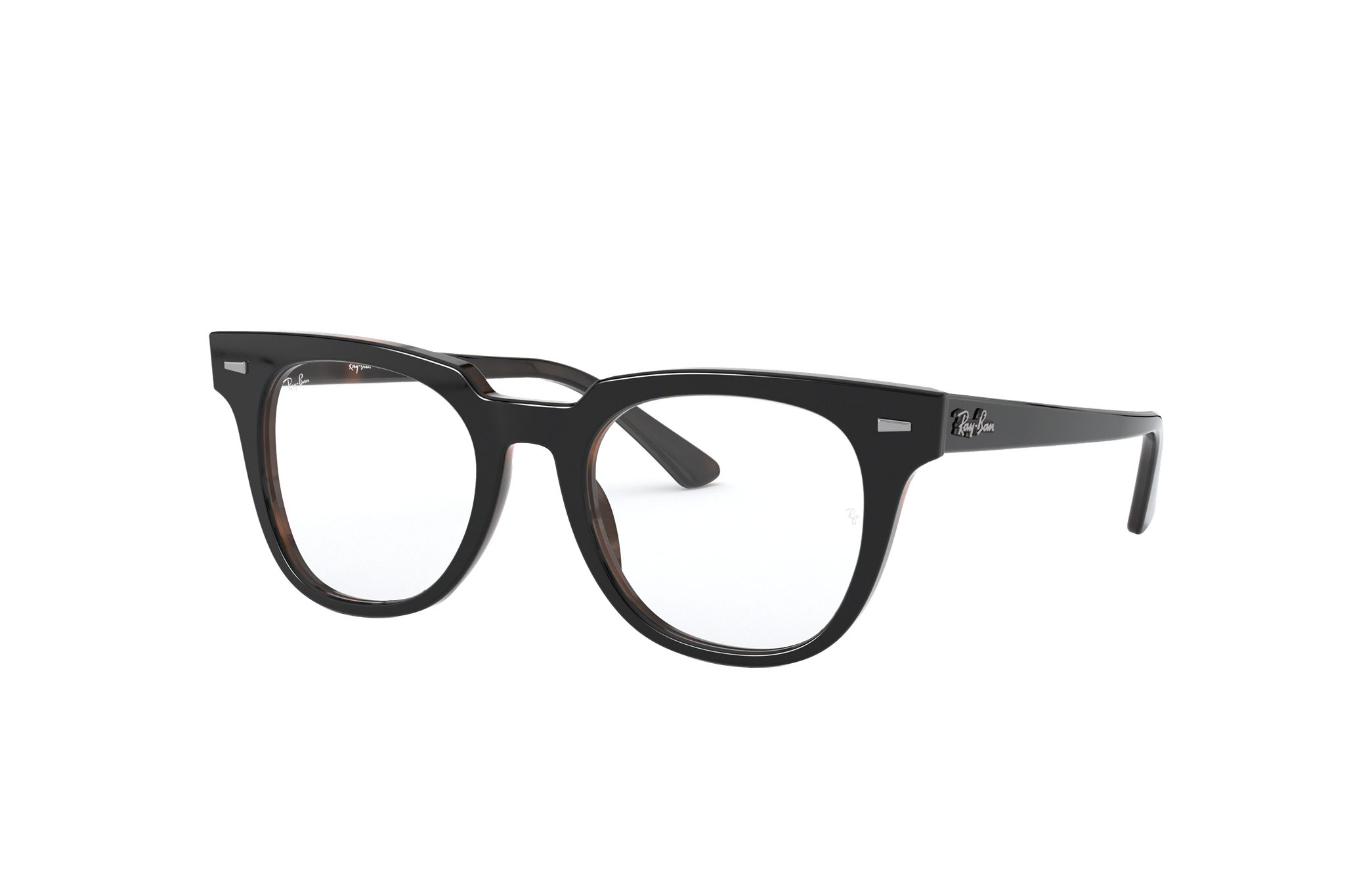 Ray-Ban RB5377-5909 Unisex Gloss Black Square Optical Eyeglasses with 50mm lenses, showcasing a stylish acetate frame.