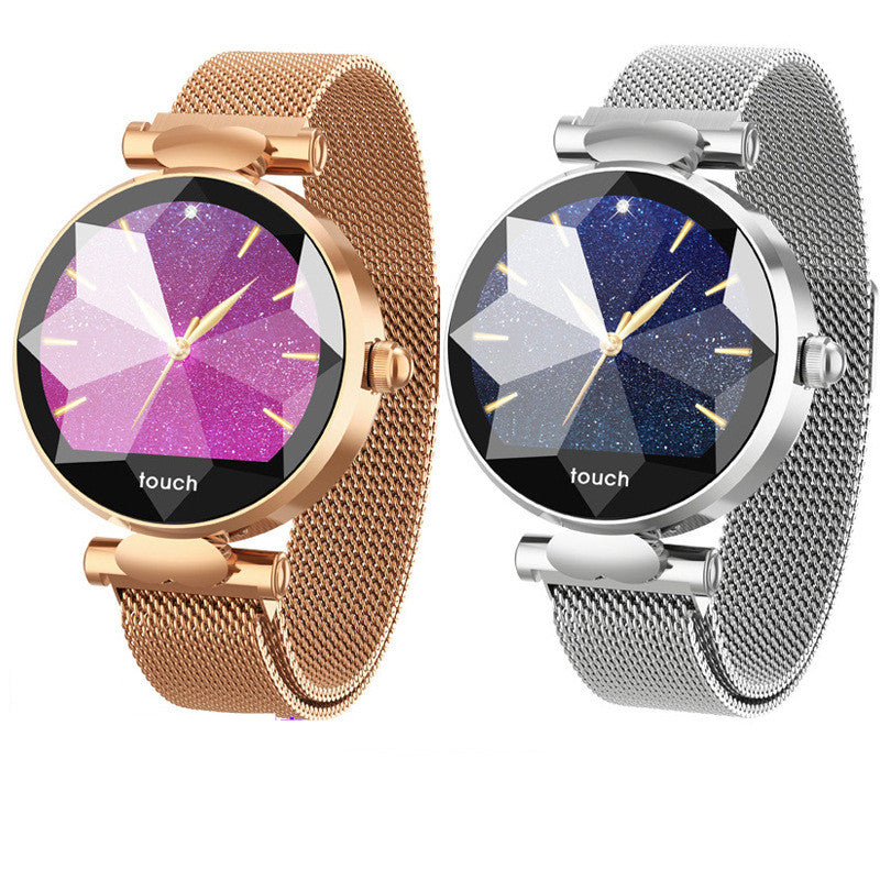 Smart Bracelet for measuring heart rate and blood pressure with a sleek design, featuring a 1.04-inch touch screen and a stylish steel strap.