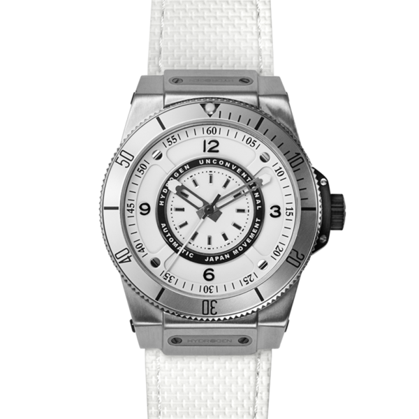 Sportivo Silver White watch featuring a stainless steel case, white dial, and silicone strap, designed for style and comfort.