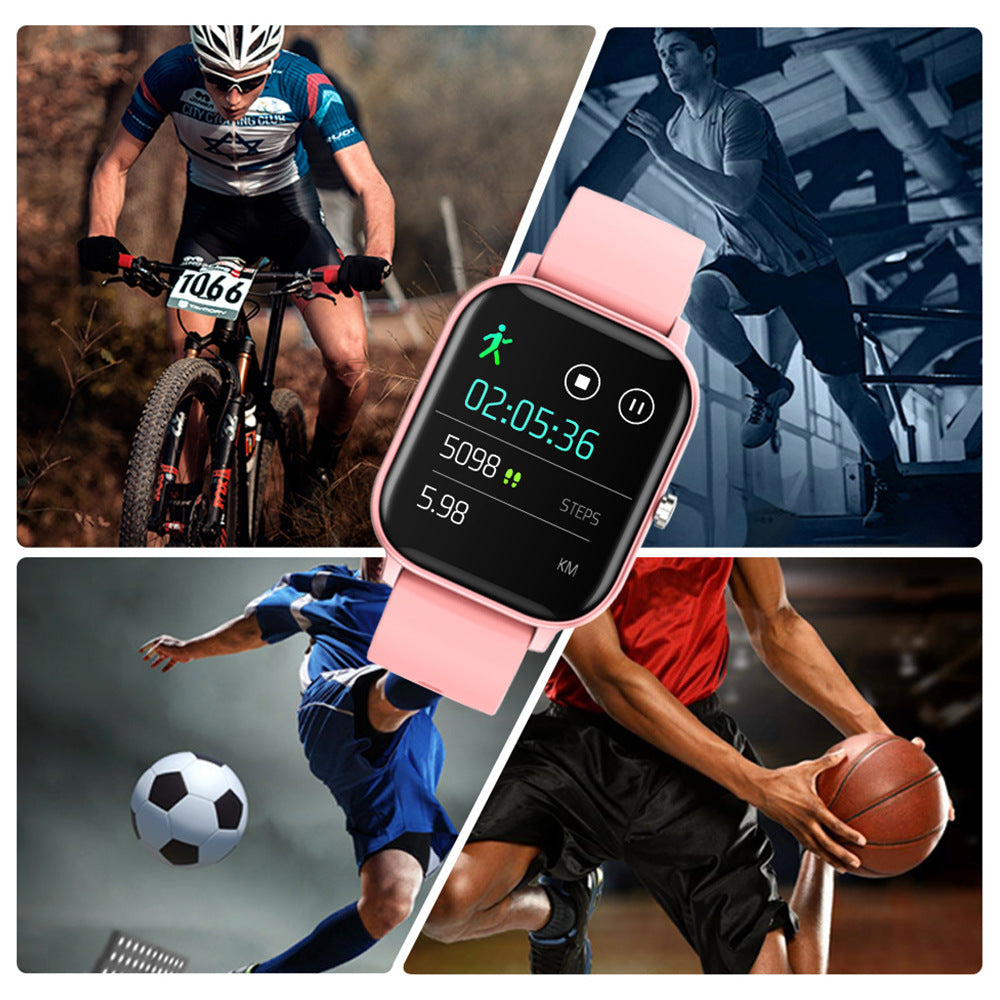 A sleek Sports Heart Rate Waterproof Blood Oxygen Smart Watch with a 1.4-inch display, silicone wristband, and magnetic charging interface.