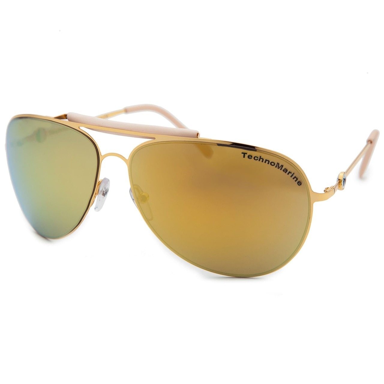 Technomarine Aviator Cruise Steel TMEW002-04 Gradient Lens Sunglasses in gold with gradient lenses, stylish and protective.