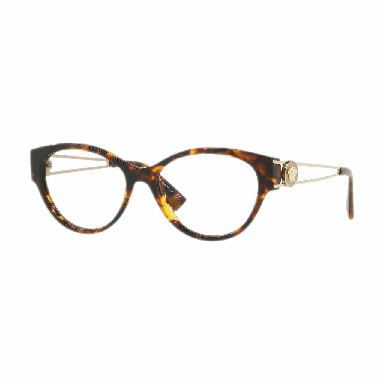 Versace VE3254-5148 Havana Cat-Eye Women's Plastic Eyeglasses showcasing elegant design and stylish frame.