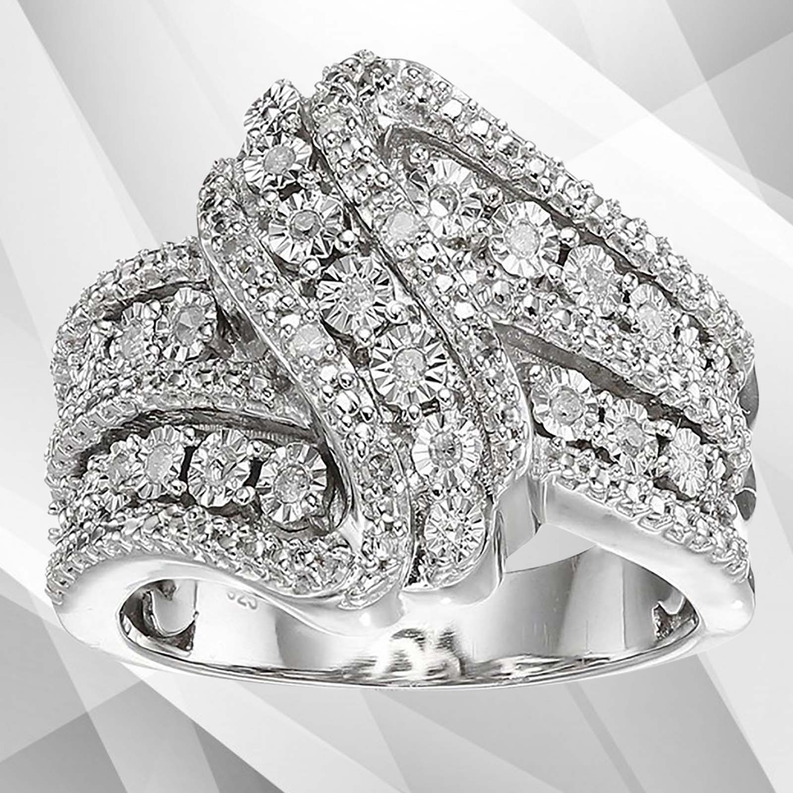 0.35Ct sparkling CZ diamonds bridal engagement band ring in 18K white gold, featuring micro pave settings and 115 round-cut stones.