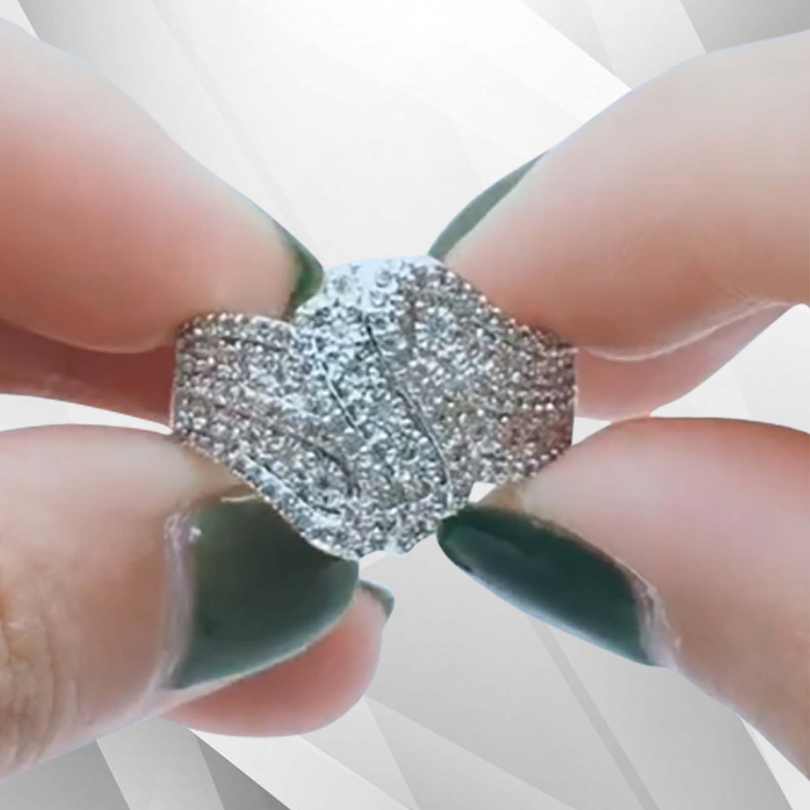 0.35Ct sparkling CZ diamonds bridal engagement band ring in 18K white gold, featuring micro pave settings and 115 round-cut stones.