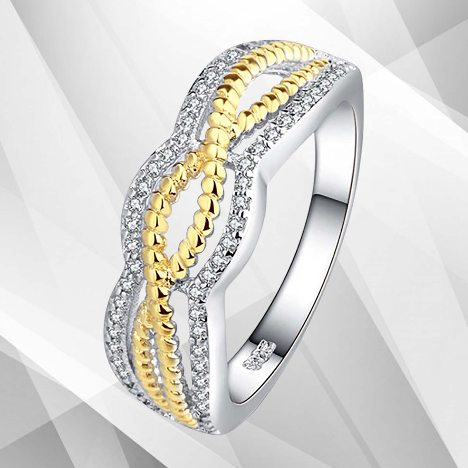 0.35Ct CZ Diamonds Bridal Engagement Band Ring featuring 60 round cut diamonds set in micro pave style, crafted in 18Ct rose and white gold.