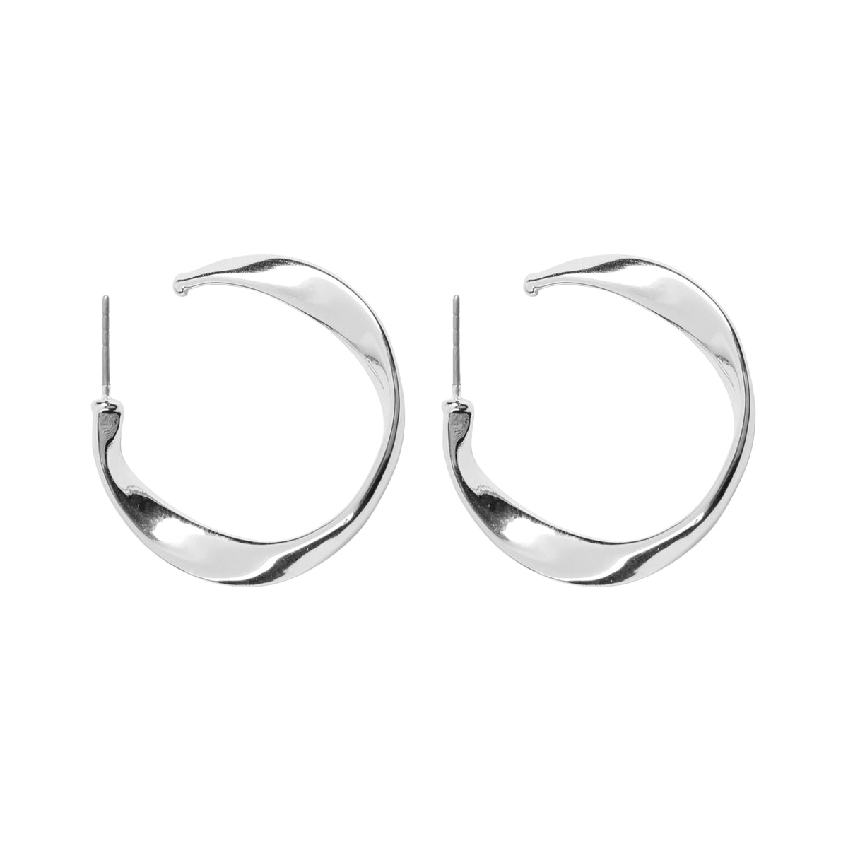 1 inch diameter twist post hoop earrings by DOBBI in various colors, showcasing their stylish design and versatility.