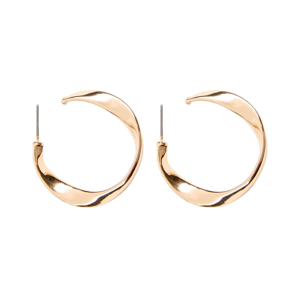 1 inch diameter twist post hoop earrings by DOBBI in various colors, showcasing their stylish design and versatility.