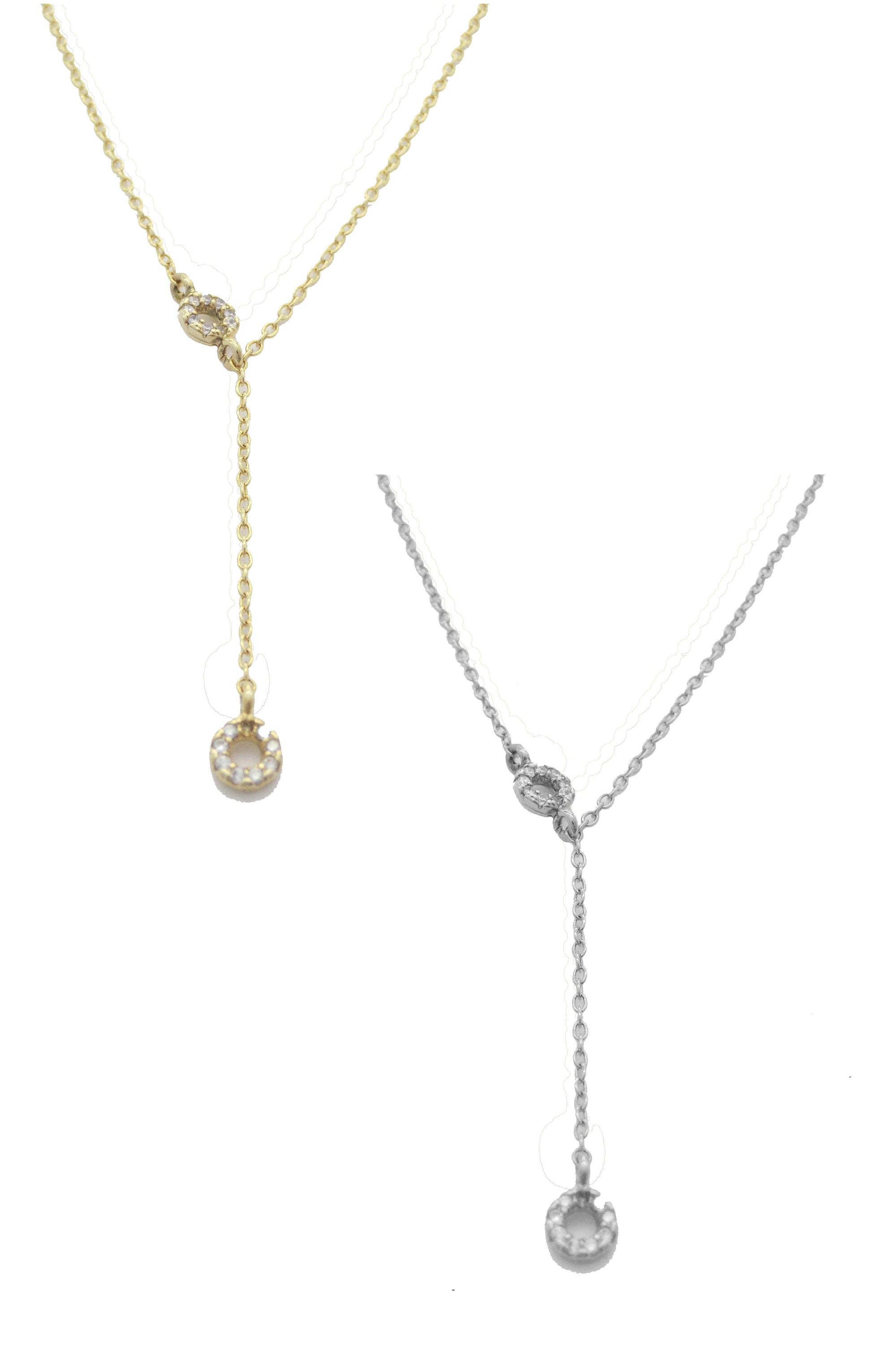 14K Gold Dipped Stone Drop Pendant Necklace featuring a colorful stone, elegantly designed for versatile wear.