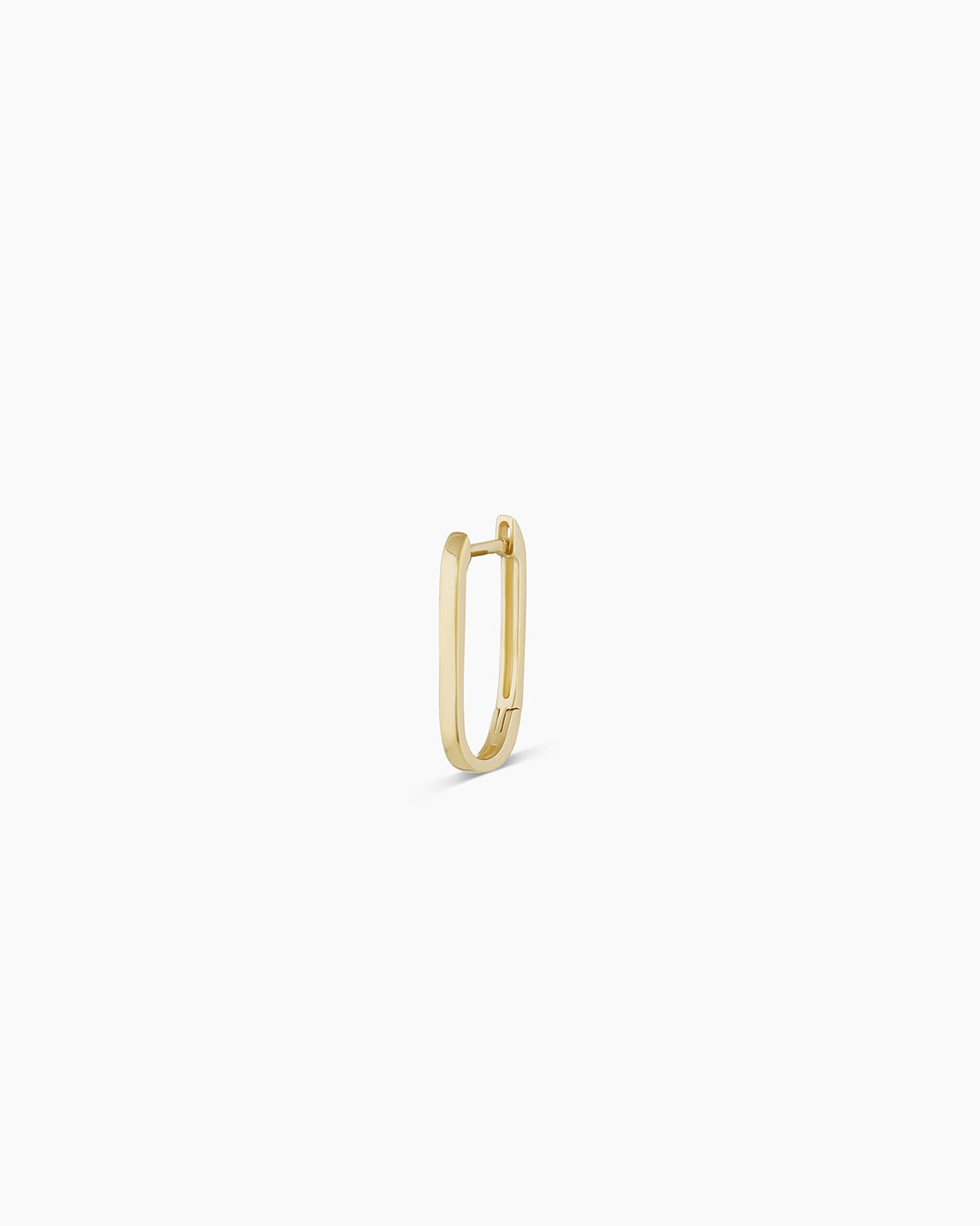 14k Gold Parker Link Huggie earrings featuring a sleek and edgy design, perfect for adventurous fashion lovers.