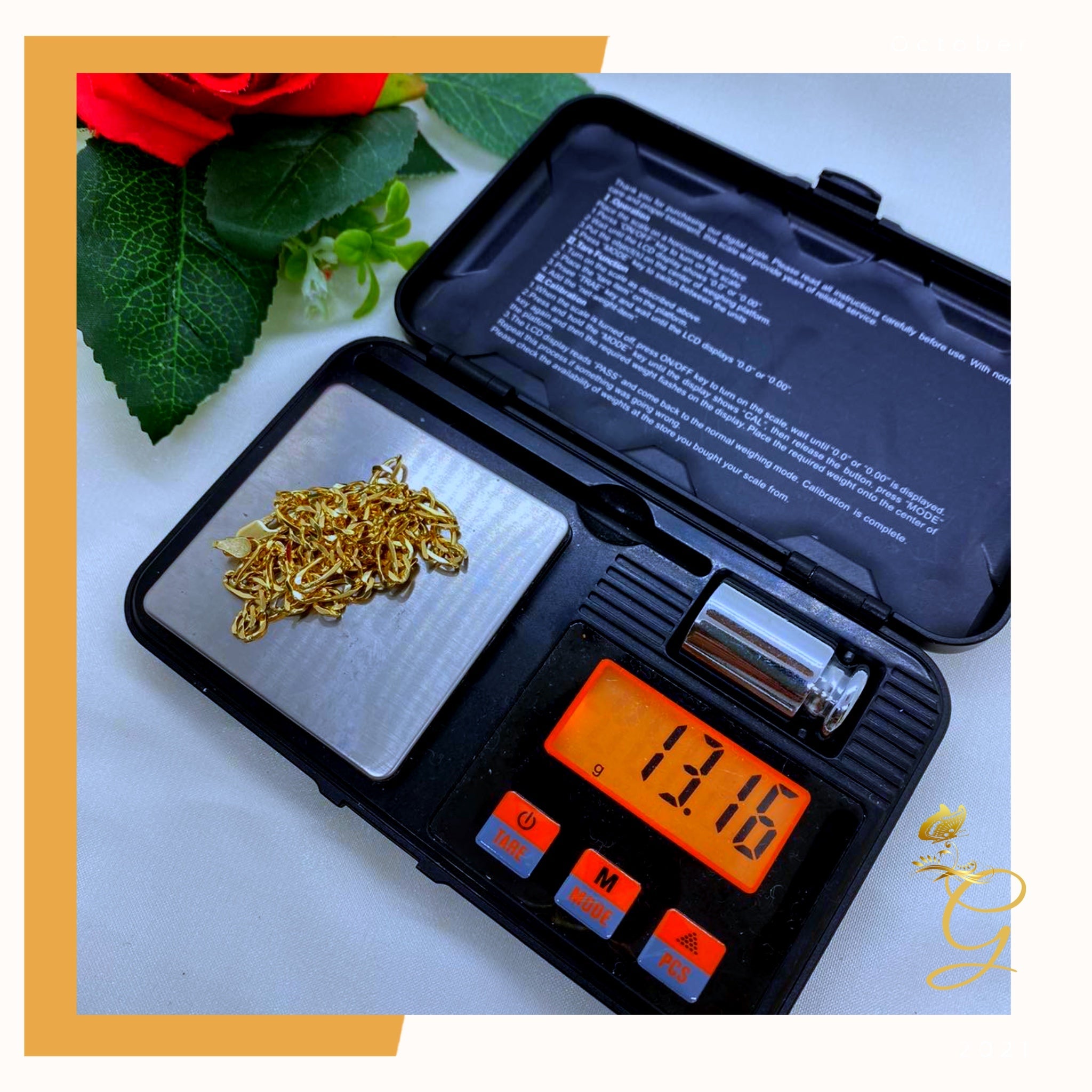 14K Real Solid Gold Figaro Chain for men, 24 inches long and 4.7MM wide, showcasing its elegant design and solid gold construction.