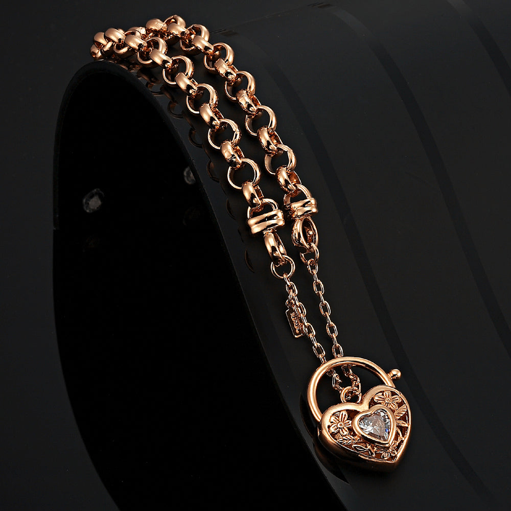 18ct Heavy Rose Gold Plated 6mm Belcher Chain Bracelet featuring a filigree locket, showcasing its elegant design and craftsmanship.