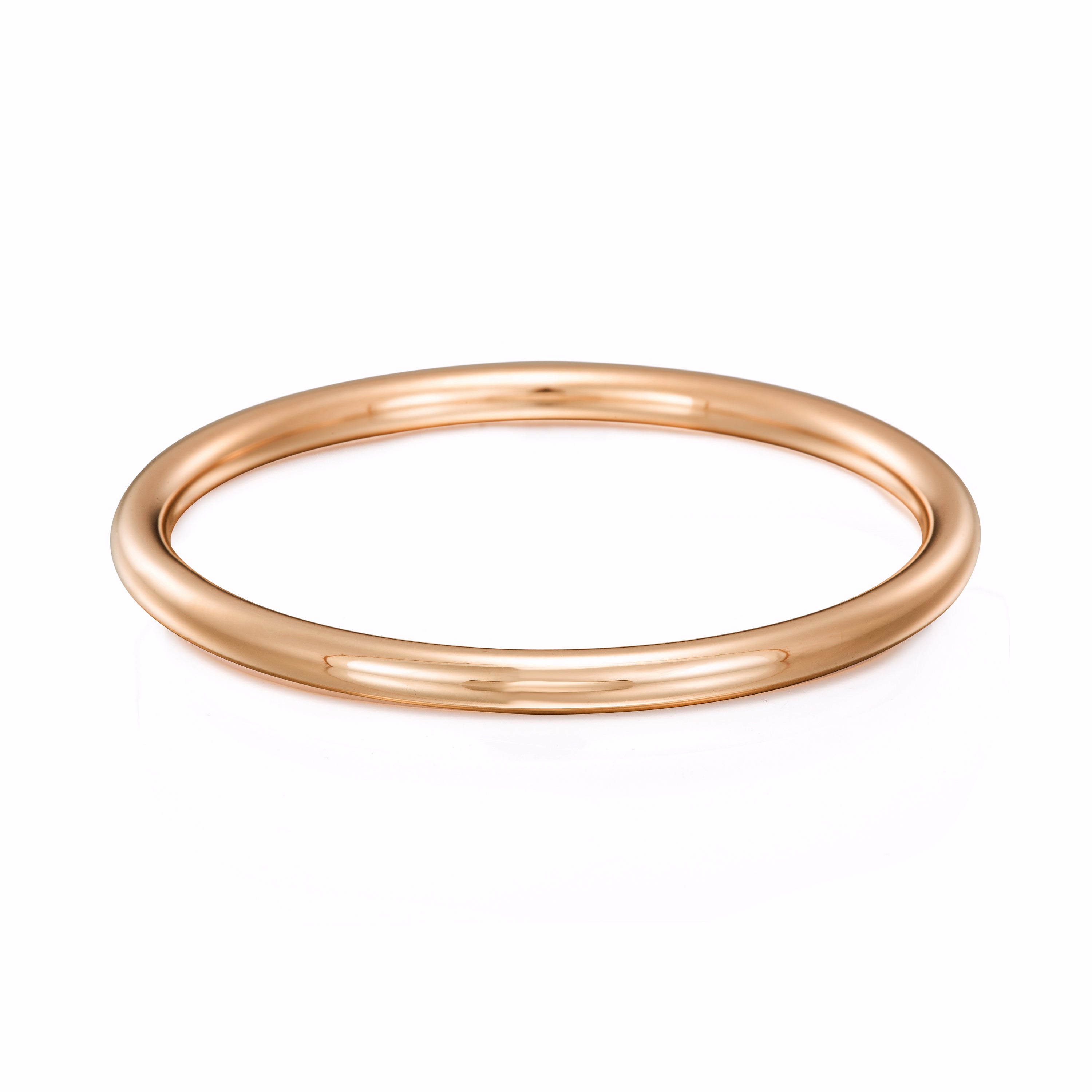 18ct Heavy Rose Gold Plated Classic Heavy Golf Bangle, showcasing its elegant design and quality craftsmanship.