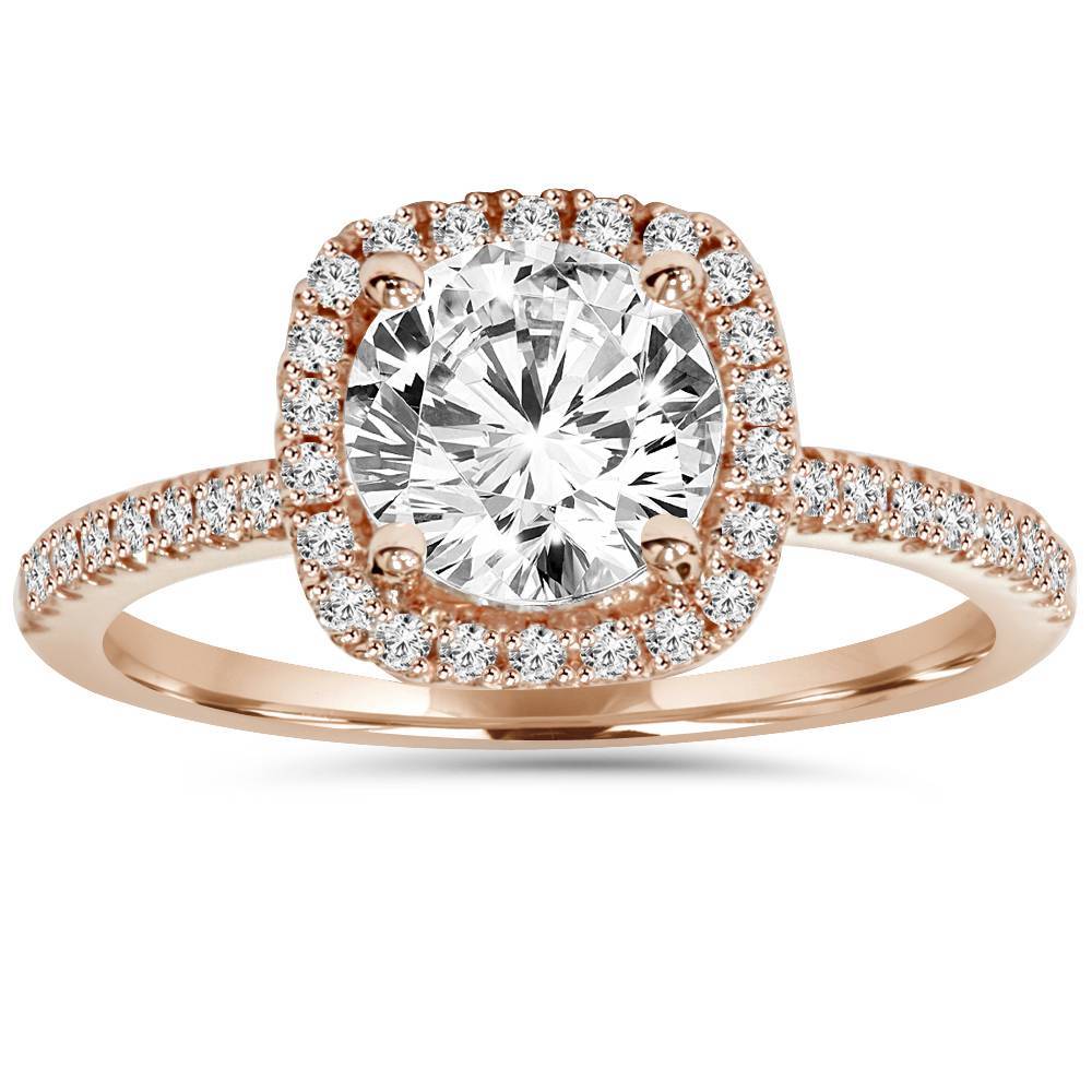 Elegant 18K White Gold Plated Crystal Halo Ring featuring Austrian crystals, available in white, rose, and yellow gold.