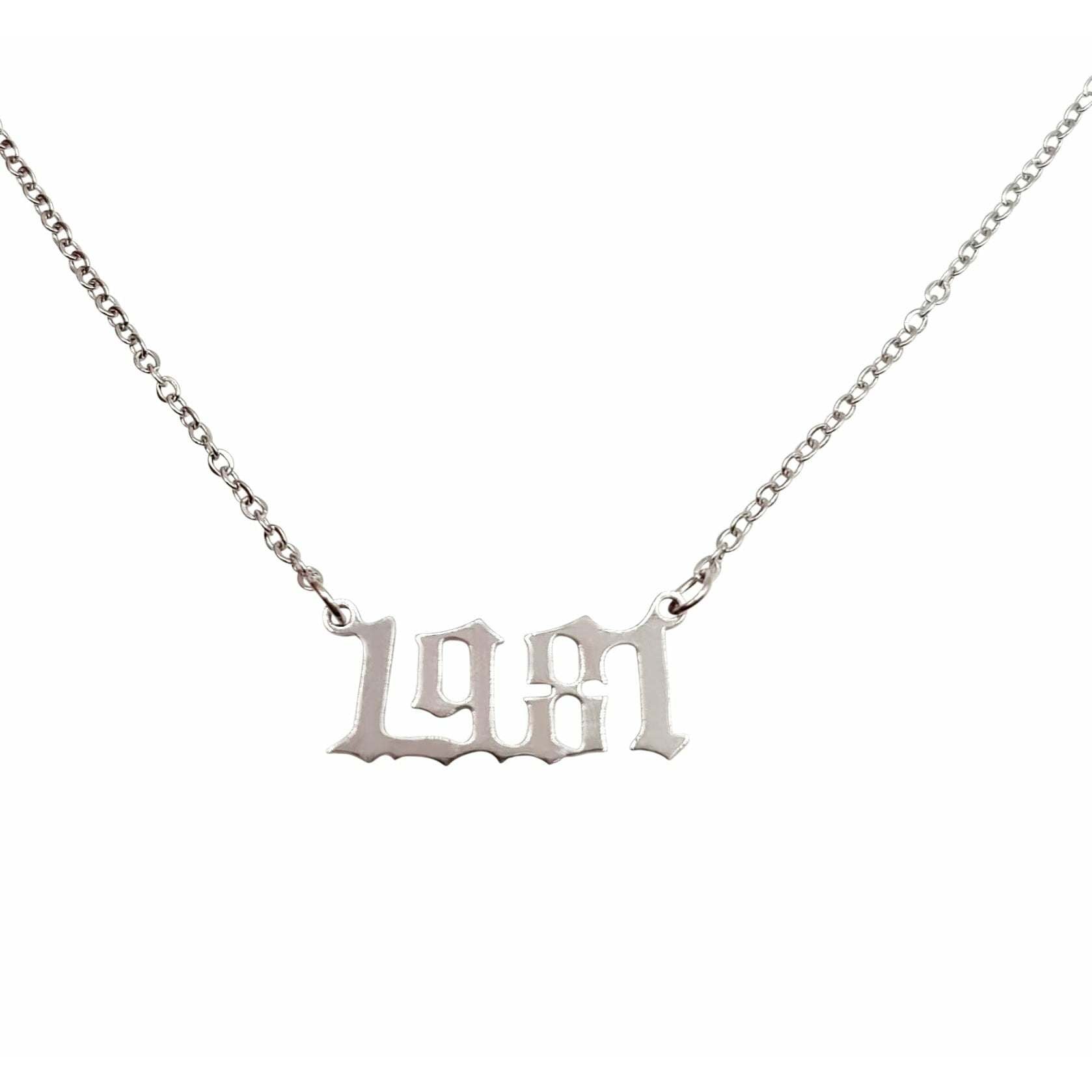 Elegant 1981 Year Necklace in gold and silver, showcasing a stylish design with a tarnish-free stainless steel finish.
