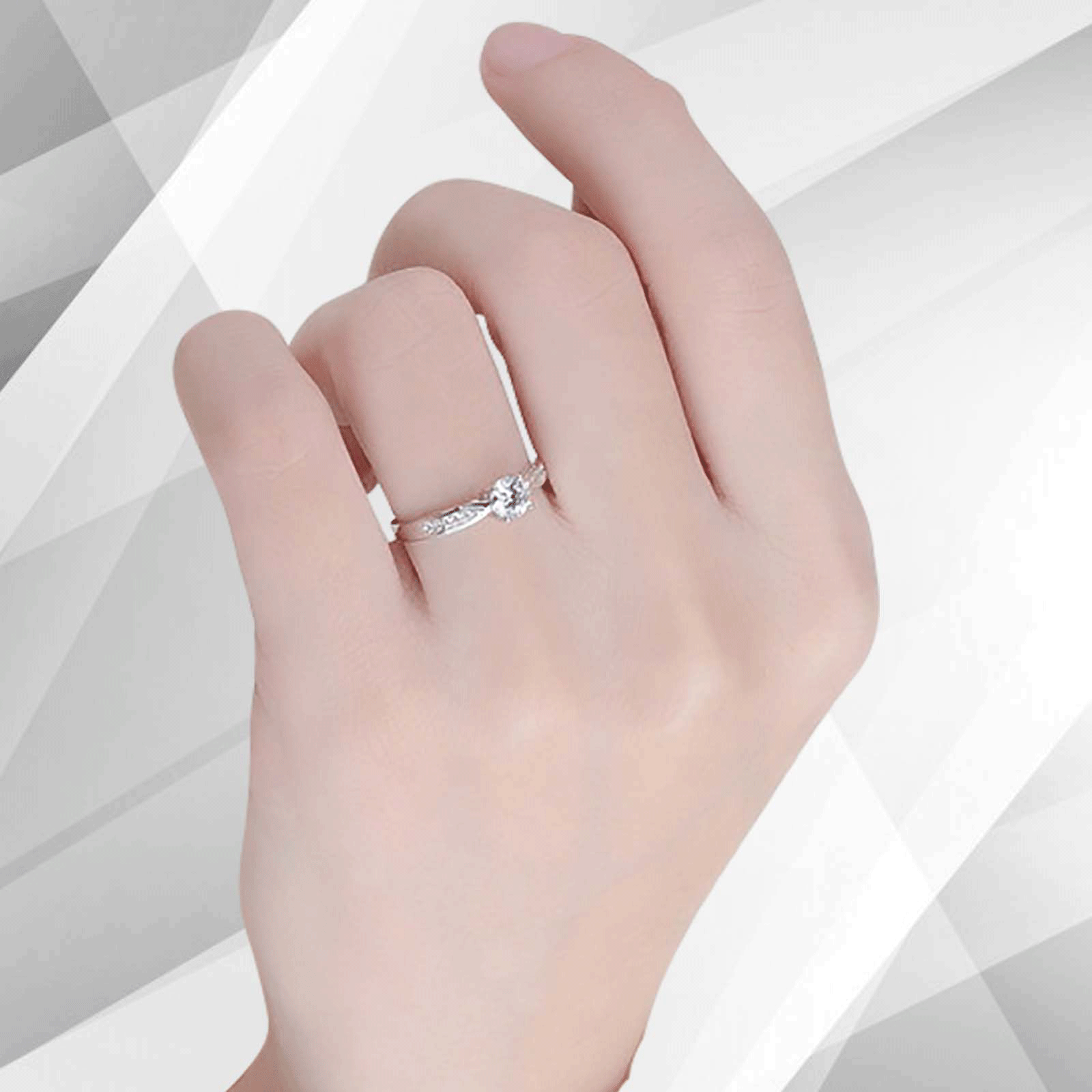 2.0Ct Round-Cut 11 Diamonds Solitaire Bridal Engagement Ring in 18K White Gold, showcasing a central diamond surrounded by smaller diamonds in a beautiful setting.