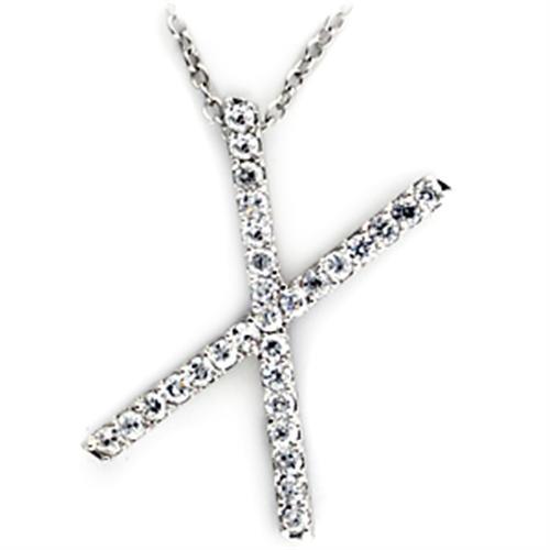 Elegant 21622 Rhodium Brass Pendant featuring AAA Grade CZ, showcasing its clear stone and luxurious design.