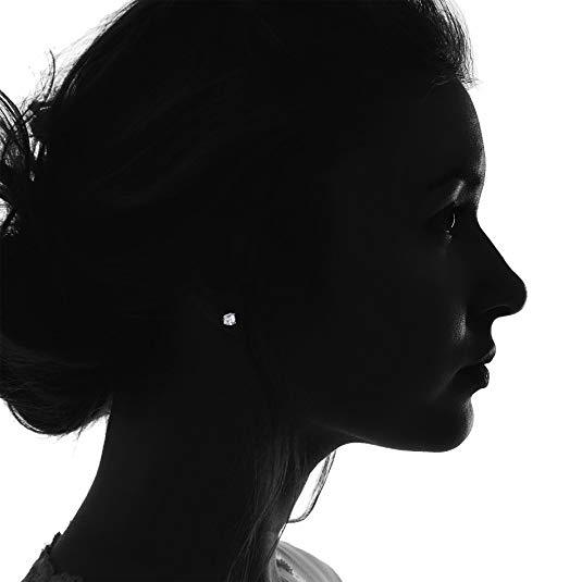 3 CTTW Round Necklace and Earrings Set by ALILY, featuring sparkling crystals set in rhodium-plated brass, elegantly displayed in a gift box.