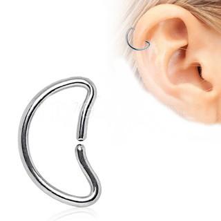 A stylish 316L stainless steel crescent moon cartilage earring, showcasing its elegant design and durable material.