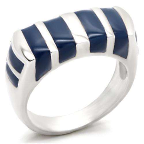 High-Polished 925 Sterling Silver Ring featuring a Montana epoxy stone, showcasing a brilliant shine and elegant design.