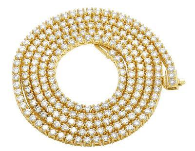 A luxurious 3mm tennis necklace featuring sparkling crystals, elegantly plated in 18K gold, showcasing Italian craftsmanship.