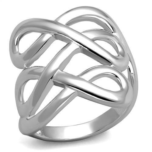 3W1076 Rhodium Brass Ring showcasing its sleek design and shiny finish, perfect for any occasion.