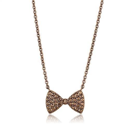 3W1132 IP Coffee light Brass Chain Pendant featuring AAA Grade CZ stone in light coffee color, elegantly designed for stylish wear.