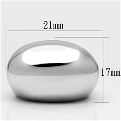 3W281 Rhodium Brass Ring with a sleek, polished finish, showcasing its minimalist design without any stones.