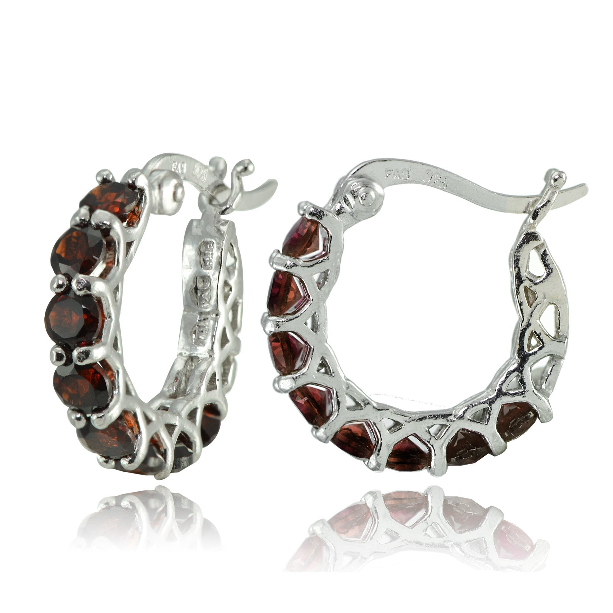 Elegant 4.00 CT Citrine Gemstone Hoop Earrings in 18K White Gold, showcasing a vibrant yellow gemstone set in a stylish French lock design.