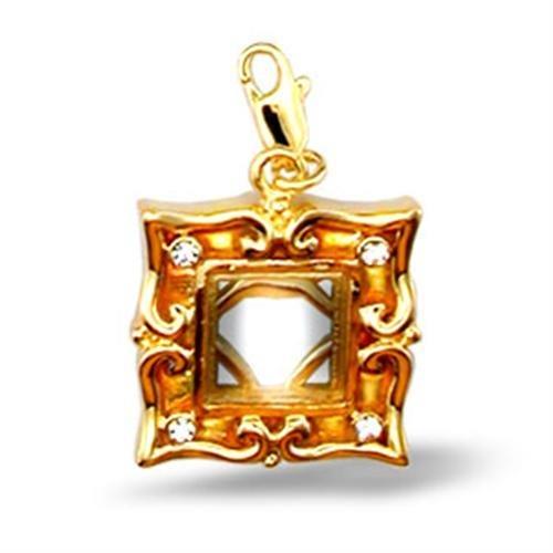 Elegant gold brass pendant featuring a clear top grade crystal centerpiece, perfect for any occasion.
