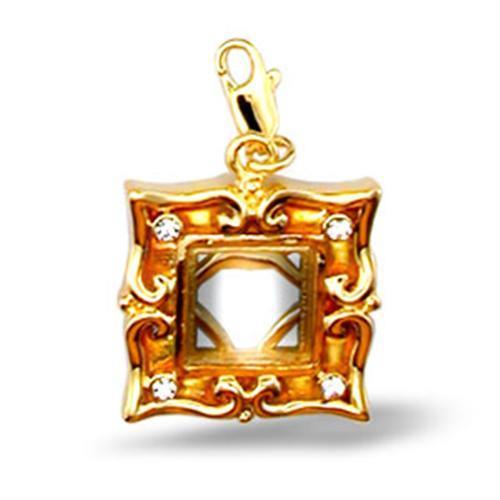 Elegant gold brass pendant featuring a clear top grade crystal centerpiece, perfect for any occasion.