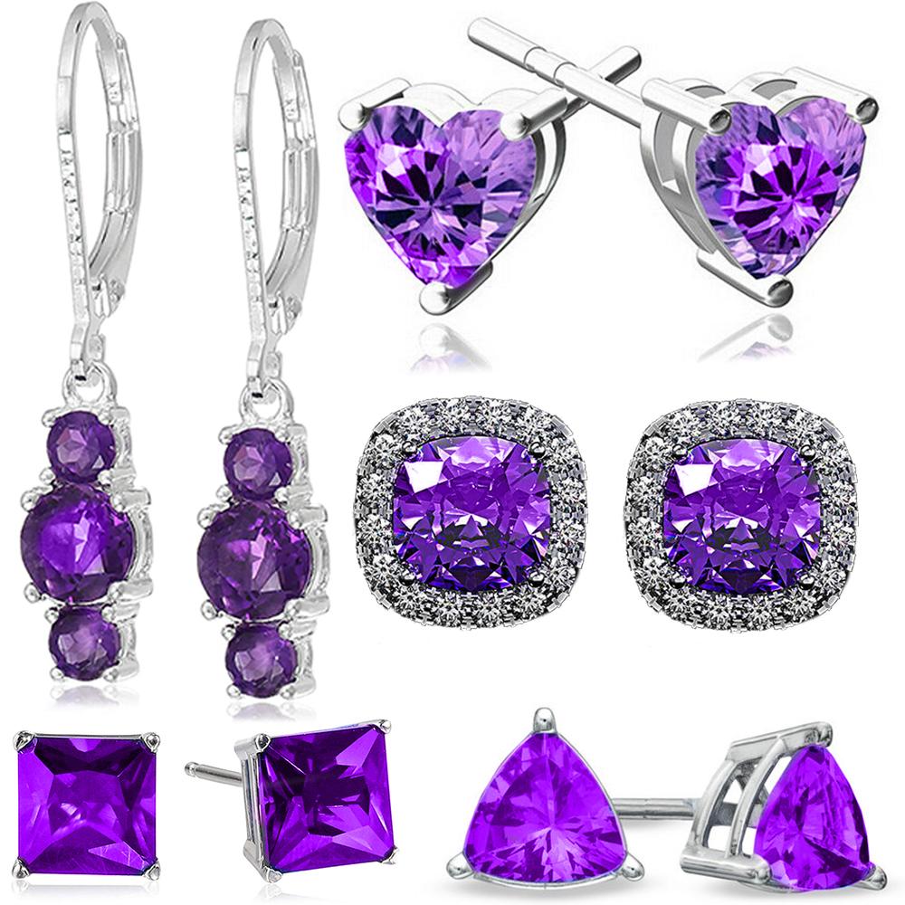 5 Piece Assorted Earring Set featuring various designs made with Austrian crystals, elegantly displayed in a luxe gift box.