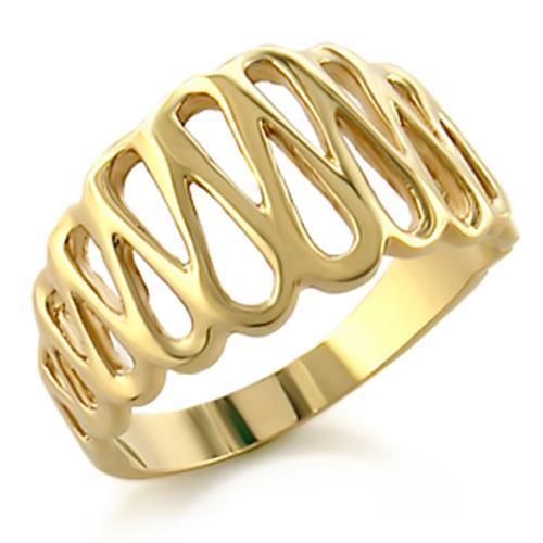 A beautiful gold brass ring with a smooth finish, showcasing its elegant design and lightweight structure, perfect for everyday wear.
