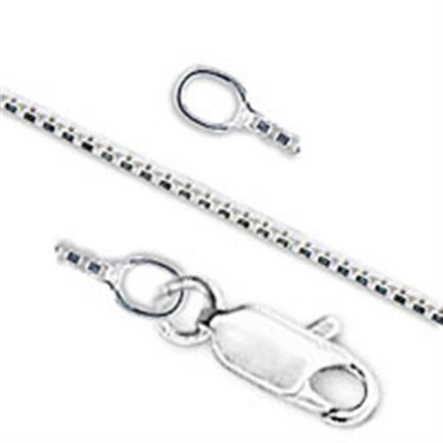 A high-polished 925 sterling silver chain, showcasing its shiny surface and elegant design, perfect for any outfit.