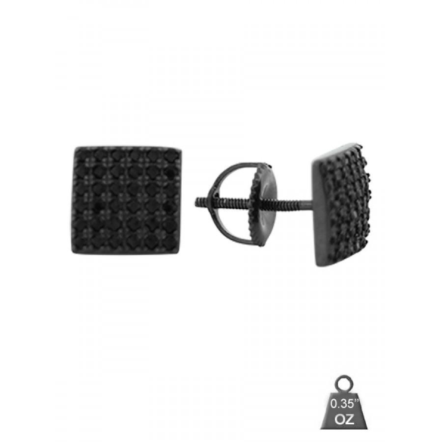 A pair of elegant 925 sterling silver earrings, showcasing their shiny finish and lightweight design.