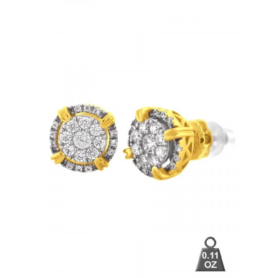 A pair of elegant 925 sterling silver earrings, showcasing their shiny finish and lightweight design.