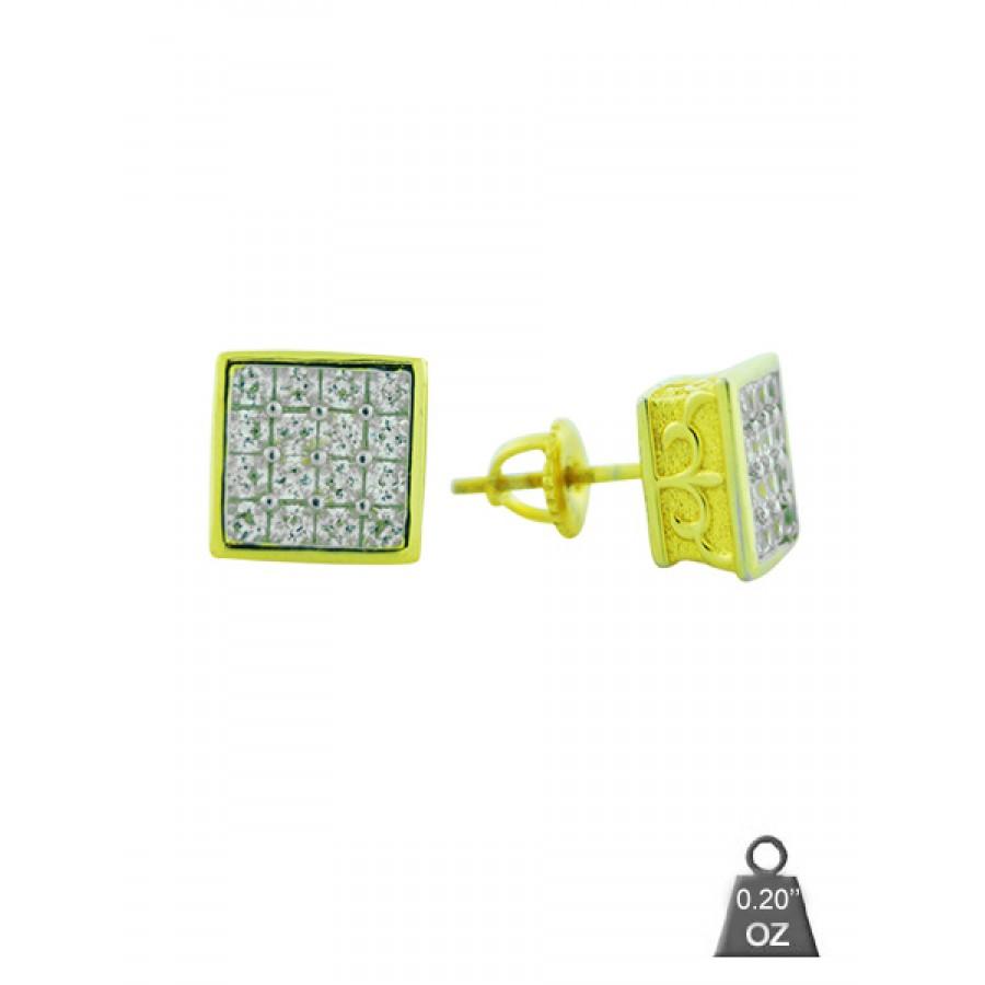 A pair of elegant 925 sterling silver earrings, showcasing their shiny finish and lightweight design.