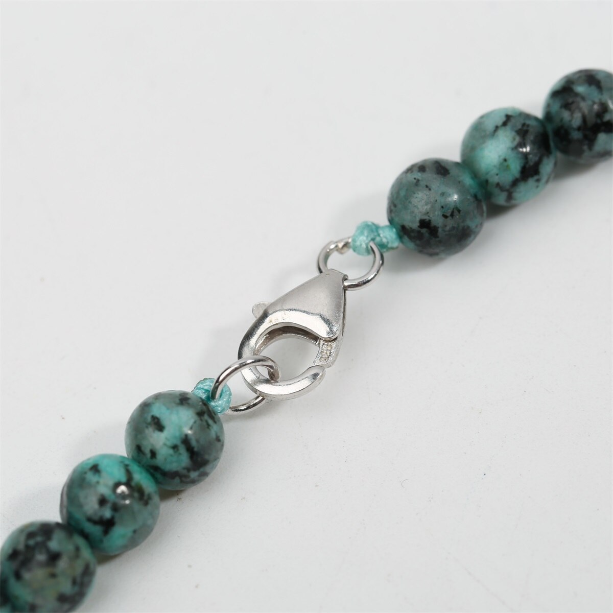 925 Sterling Silver Turquoise Choker Necklace with Dangle Earrings, featuring natural turquoise beads in 6mm, 8mm, and 10mm sizes.