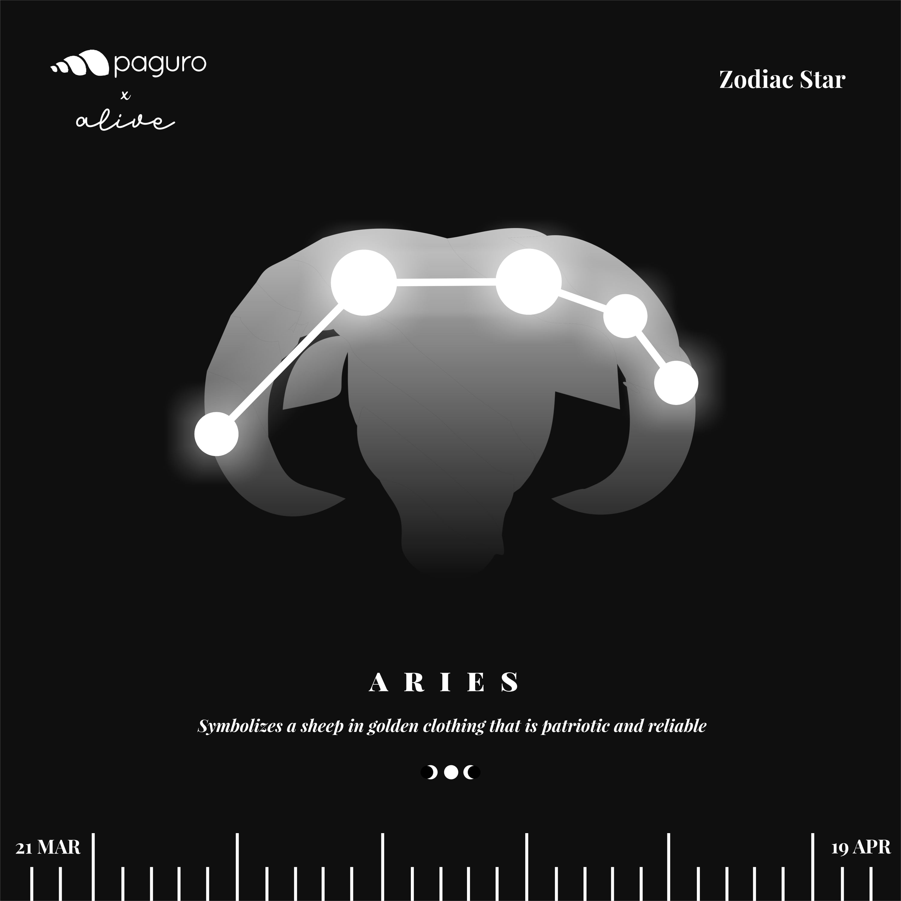 Aries Zodiac Sign Sustainable Necklace featuring a gold plated brass pendant made from recycled wood and plant resin, showcasing intricate zodiac design.