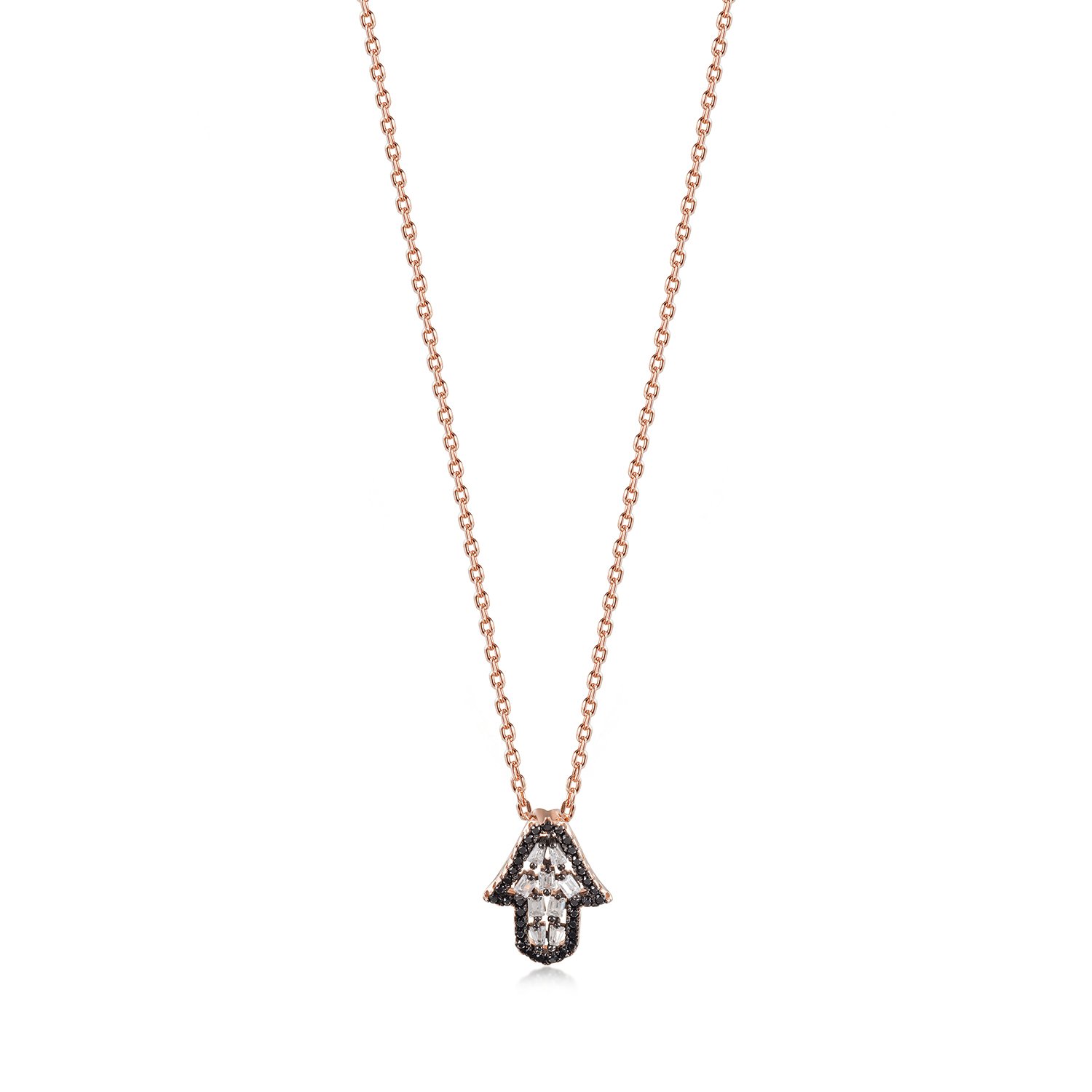 Elegant Arrowhead Pendant Necklace featuring CZ stones and a 14k gold chain, beautifully displayed in a gift box.