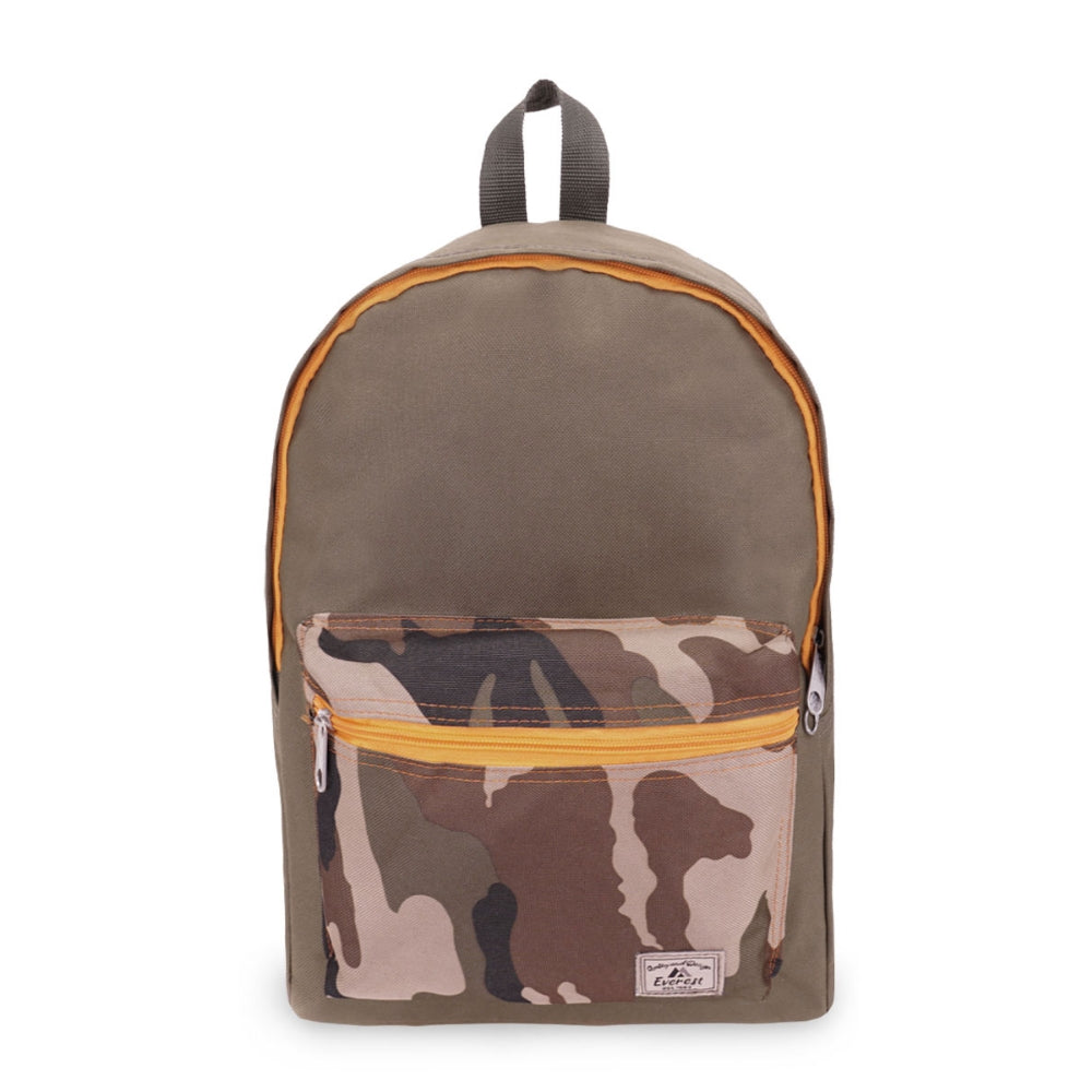 Basic Color Block Backpack featuring a stylish design with vibrant colors, spacious main compartment, and front zippered pocket.