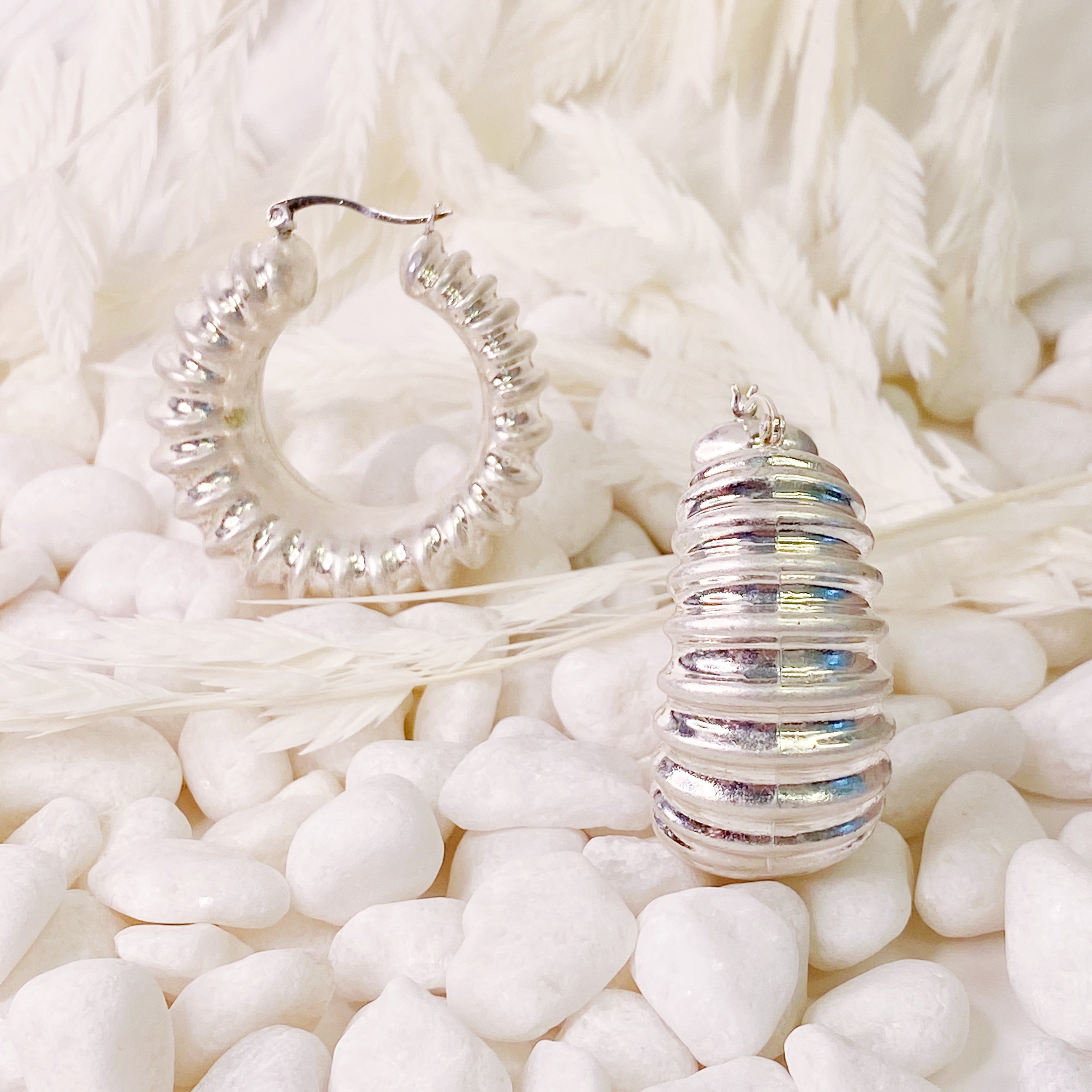 Bold In Pleats Hoop Earrings featuring a unique pleated texture, gold plated alloy metal, and lightweight design, perfect for everyday wear.