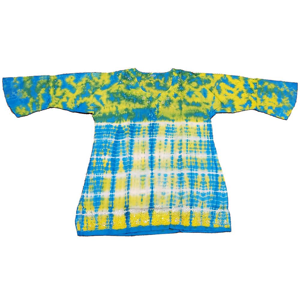 Butterfly Long Sleeve Sequin Tunic Tie Dye Top featuring vibrant colors and elegant sequins, perfect for stylish casual wear.